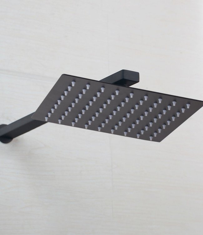 Rene Houtman Inbouwdouche met handdouche - Zwart - Vierkant