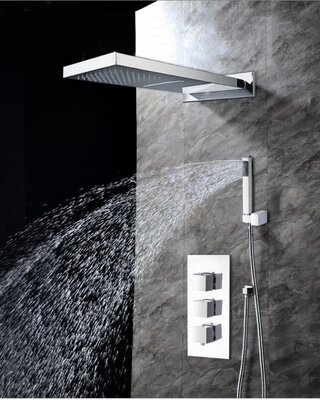 Rene Houtman Waterval Douche-set - Chroom