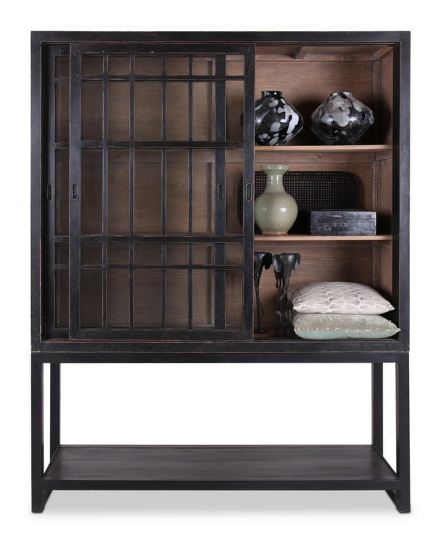 Rene Houtman Murano Vitrine - 170x48x220 cm - Zwart