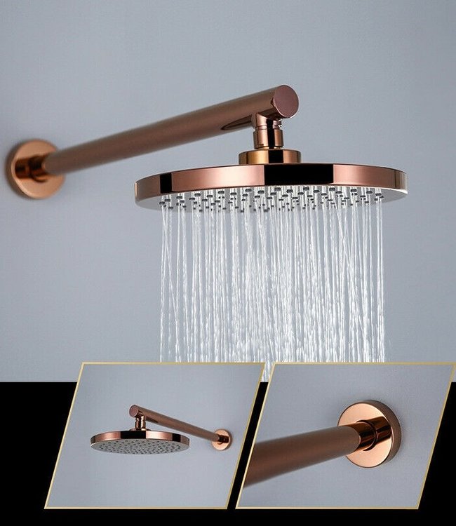 Rene Houtman Rosé Gouden Inbouwdouche - Met Handdouche