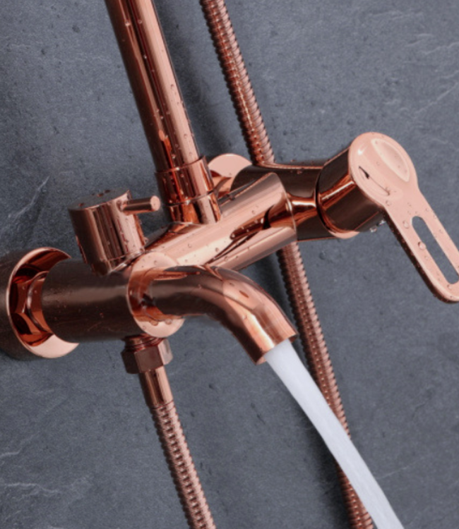 Rene Houtman Rose Gouden Opbouwdouche - Met Handdouche