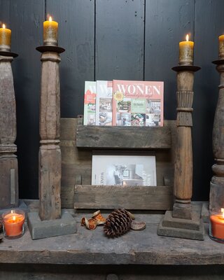 Rene Houtman Oud Houten Kandelaren
