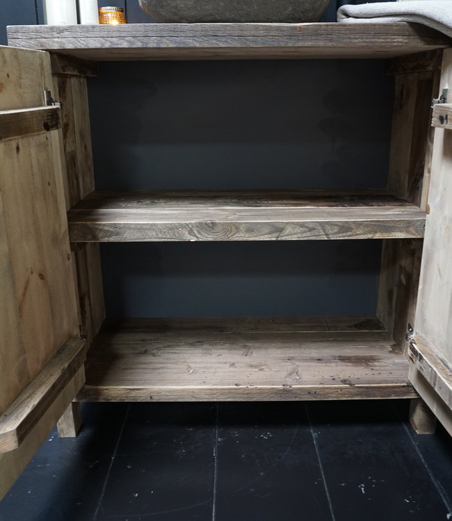 Rene Houtman Wastafelmeubel Teun 90x90x40 cm Naturel Hout