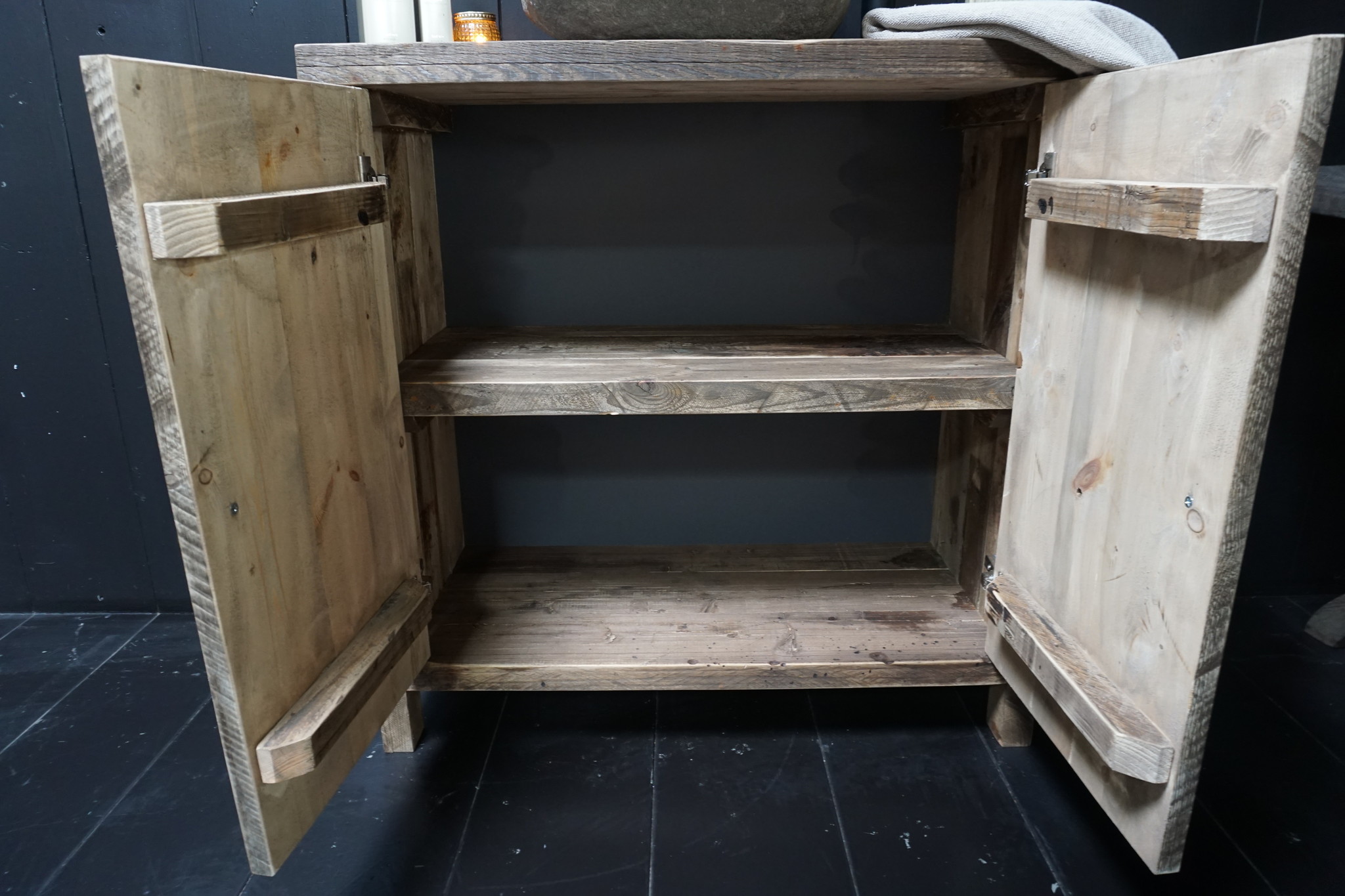 Rene Houtman Wastafelmeubel Teun 90x90x40 cm Naturel Hout
