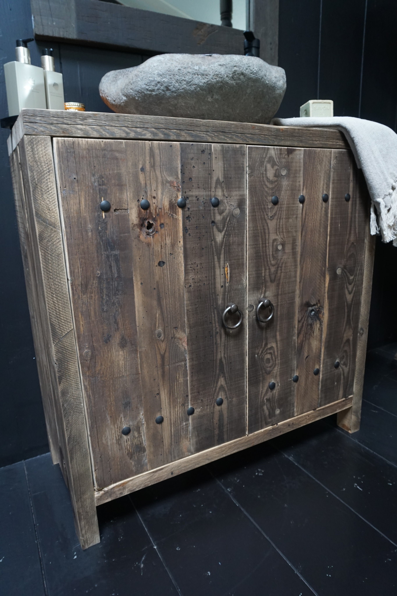 Rene Houtman Wastafelmeubel Teun 90x90x40 cm Naturel Hout