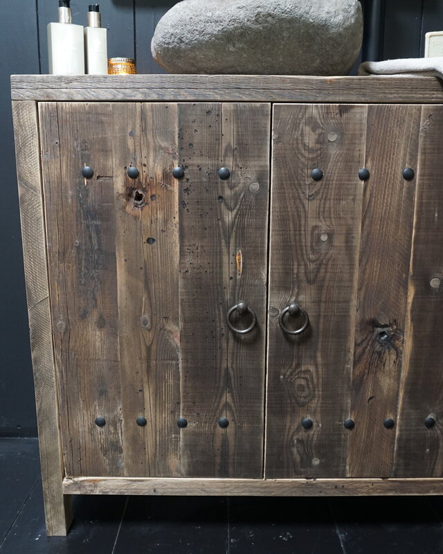 Rene Houtman Wastafelmeubel Teun 90x90x40 cm Naturel Hout
