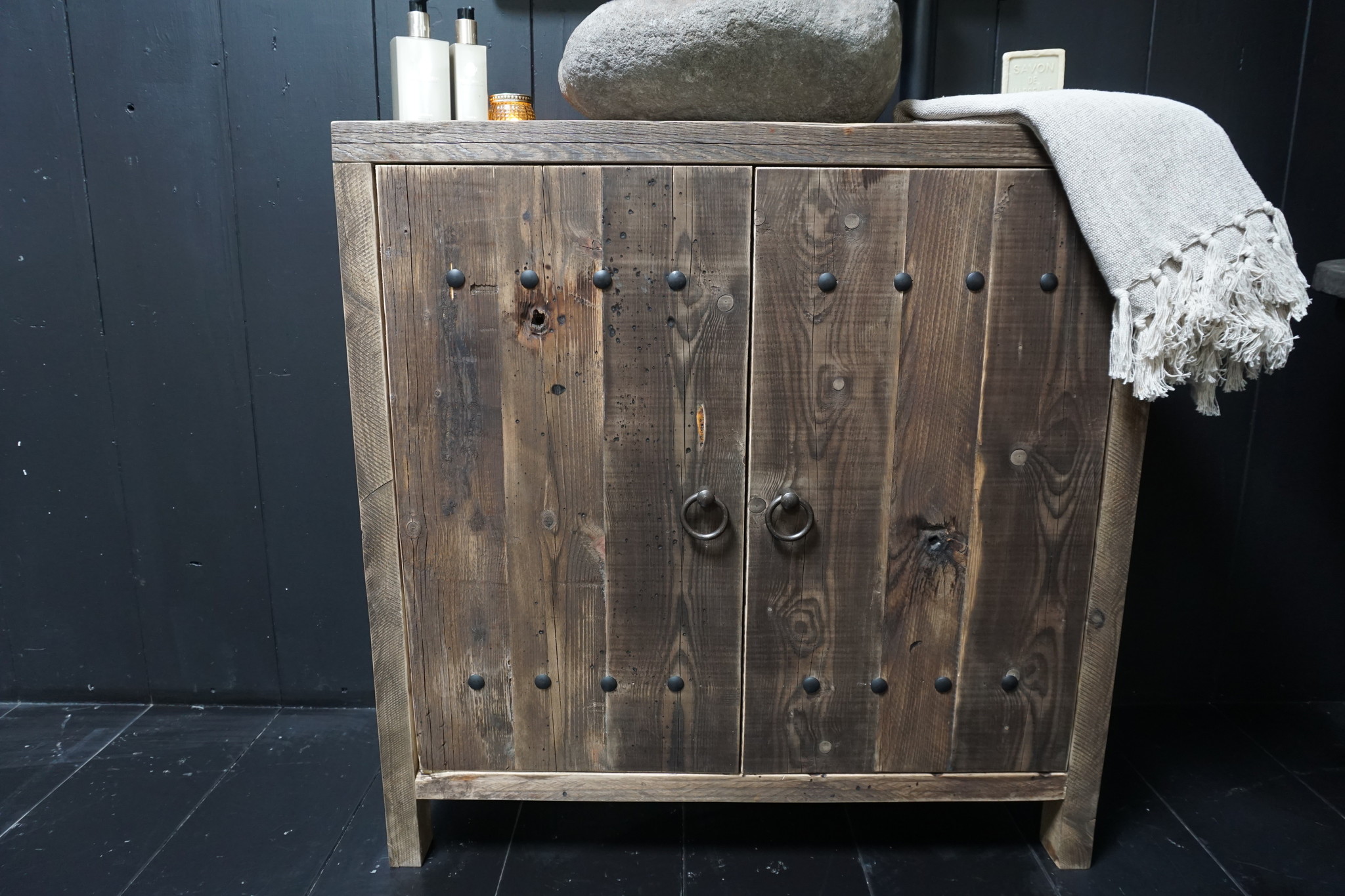 Rene Houtman Wastafelmeubel Teun 90x90x40 cm Naturel Hout