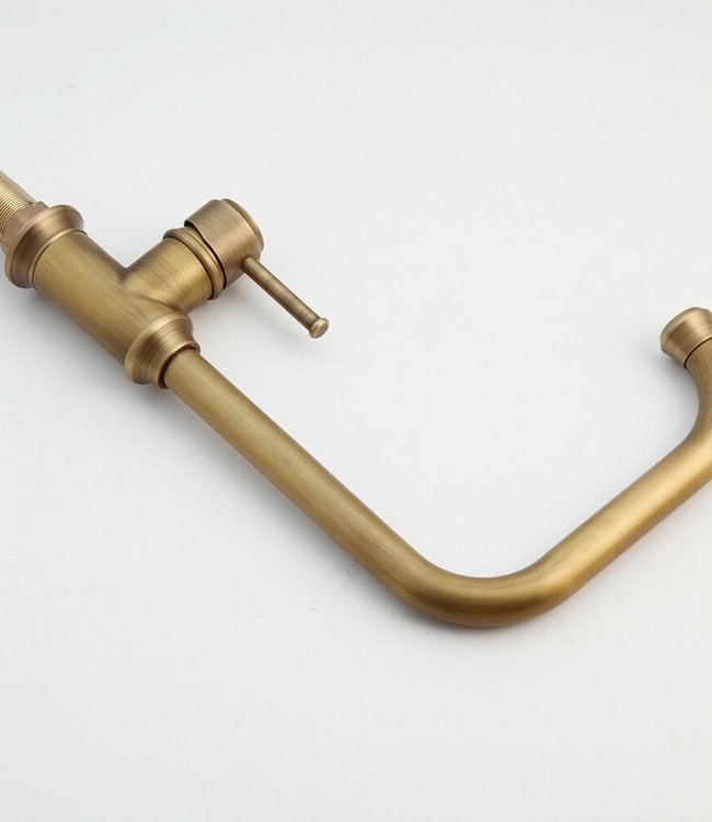 Rene Houtman Landelijke Wastafelkraan Brons - H34,5 cm