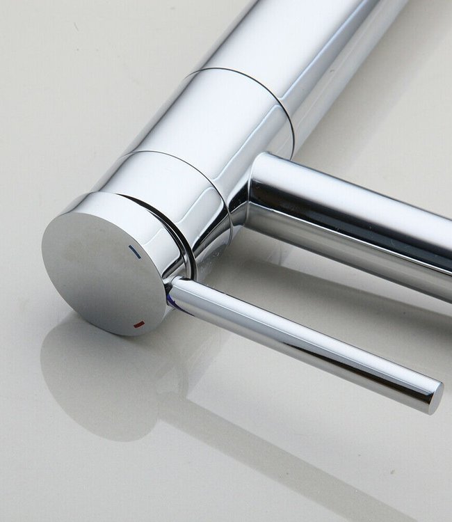 Rene Houtman Hoge Wastafelkraan - Chroom - H31 cm