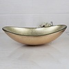 Goudkleurige Glazen Opbouw Waskom - L56 cm