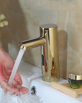 Rene Houtman Gouden Kraan Met Sensor - H17,5 cm