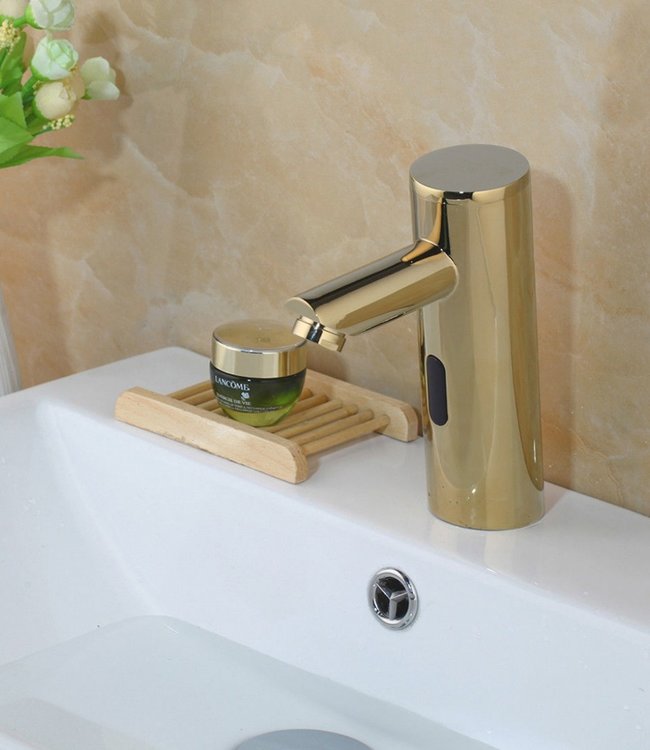 Rene Houtman Gouden Kraan Met Sensor - H17,5 cm