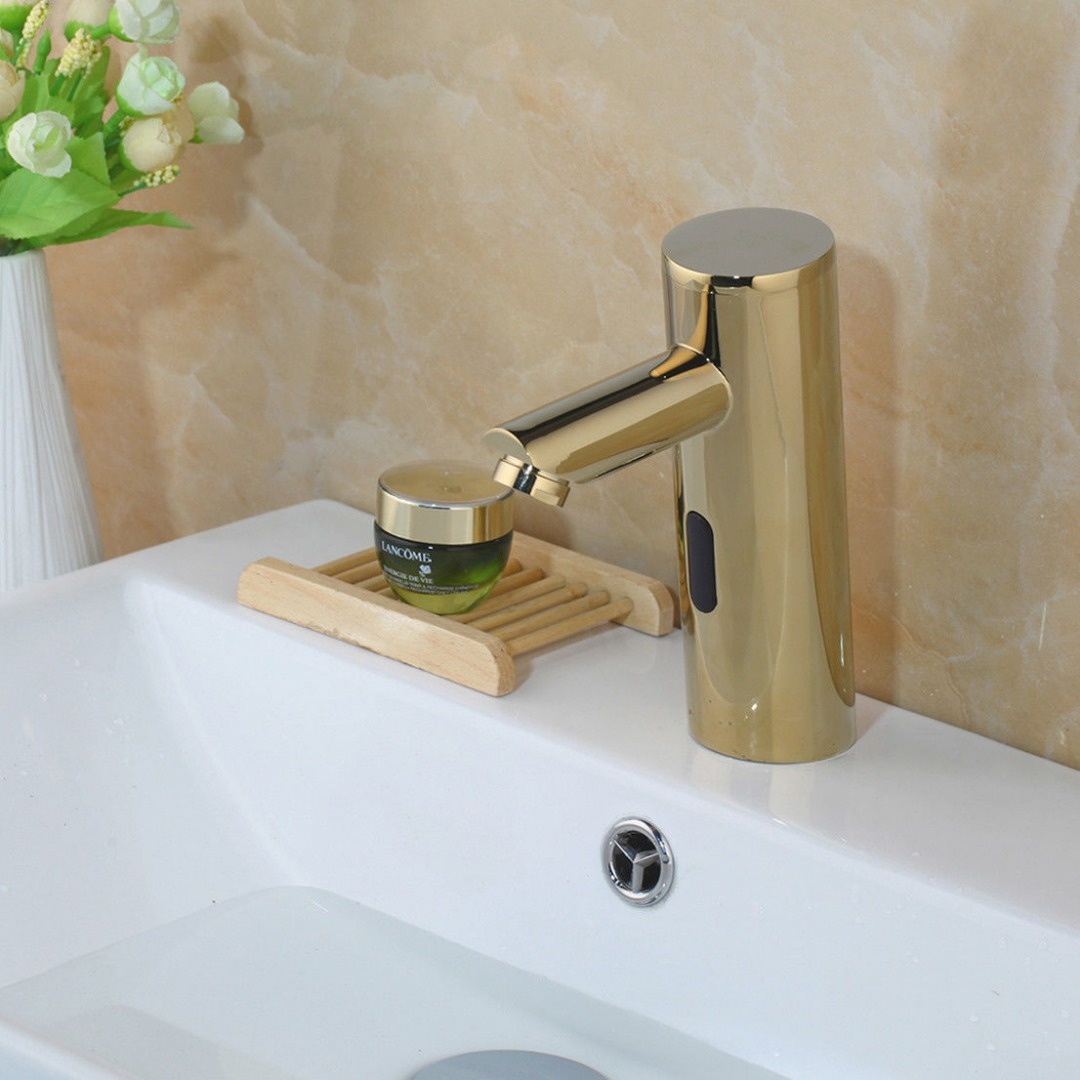 Rene Houtman Gouden Kraan Met Sensor - H17,5 cm