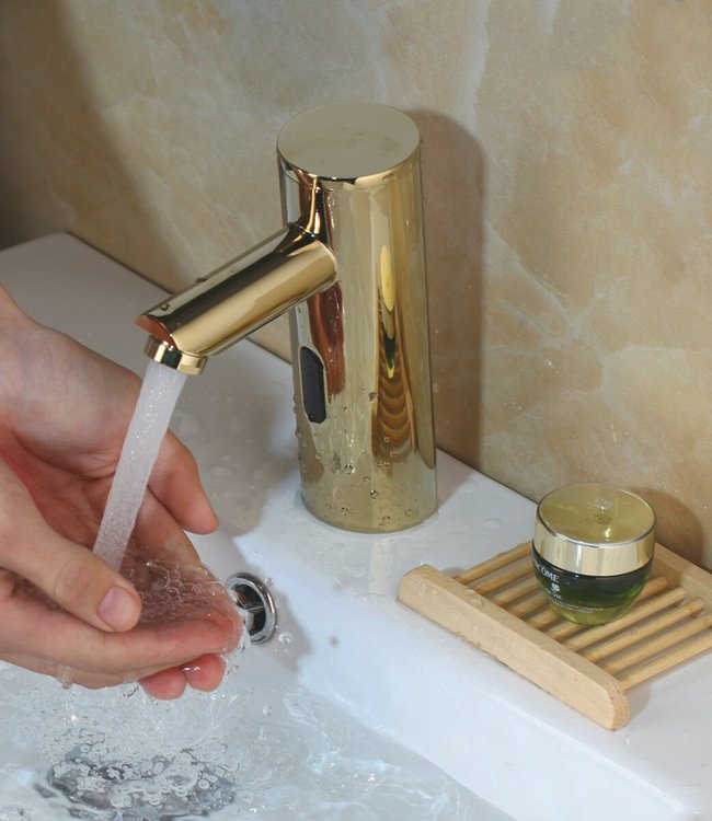 Rene Houtman Gouden Kraan Met Sensor - H17,5 cm