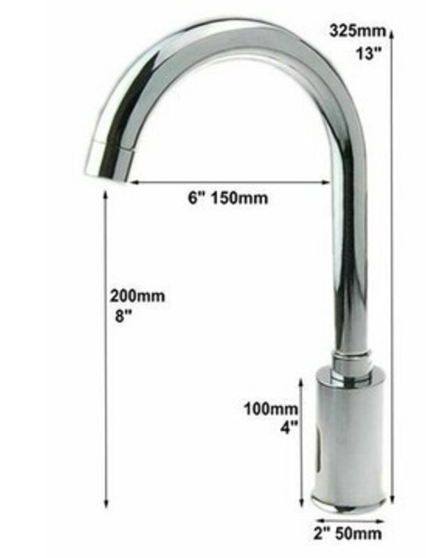Rene Houtman Chromen Sensor Kraan - H32,5 cm