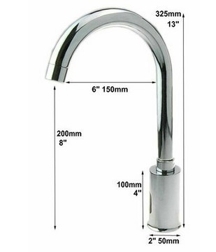 Rene Houtman Chromen Sensor Kraan - H32,5 cm