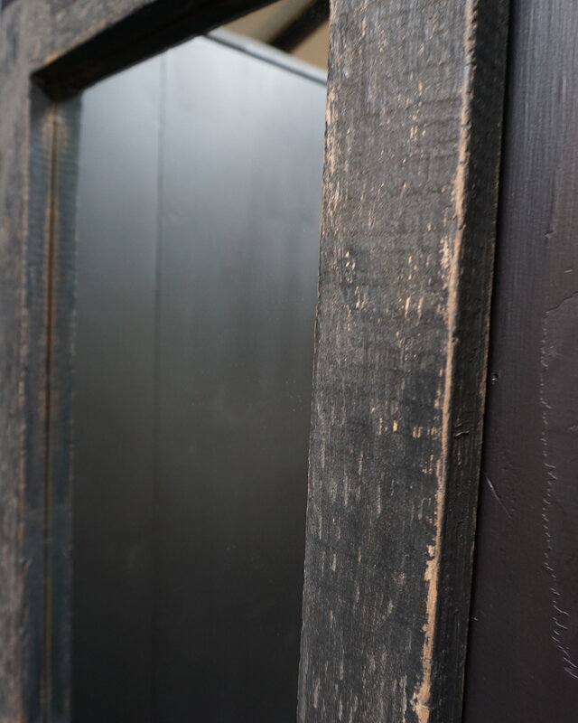 Rene Houtman Spiegel Hout Old Black L75 x B40 x D3 cm