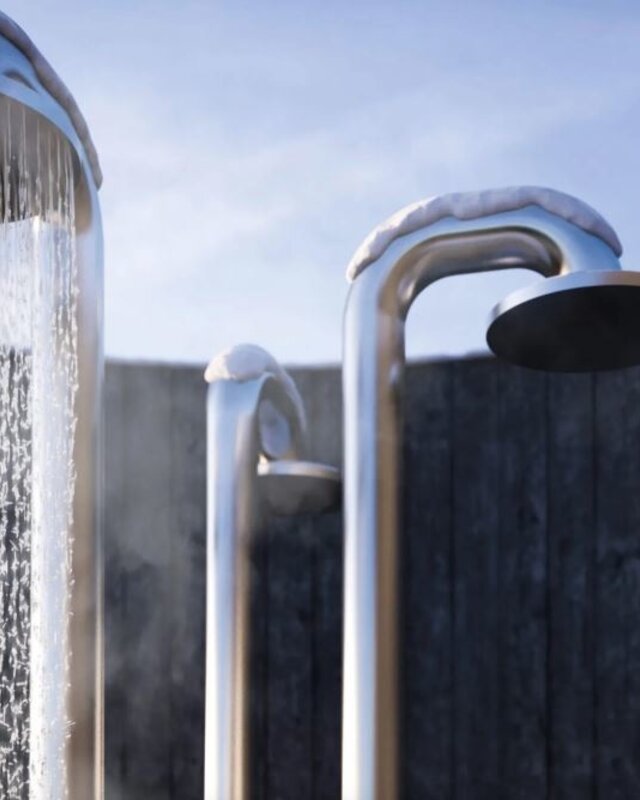 JEE-O Fatline Vrijstaande Douche Push | Met Eco Drukknop | H229,8 cm
