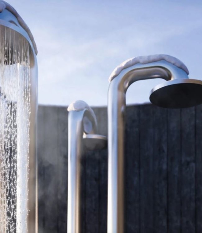 JEE-O Fatline Vrijstaande Douche Push | Met Eco Drukknop | H229,8 cm