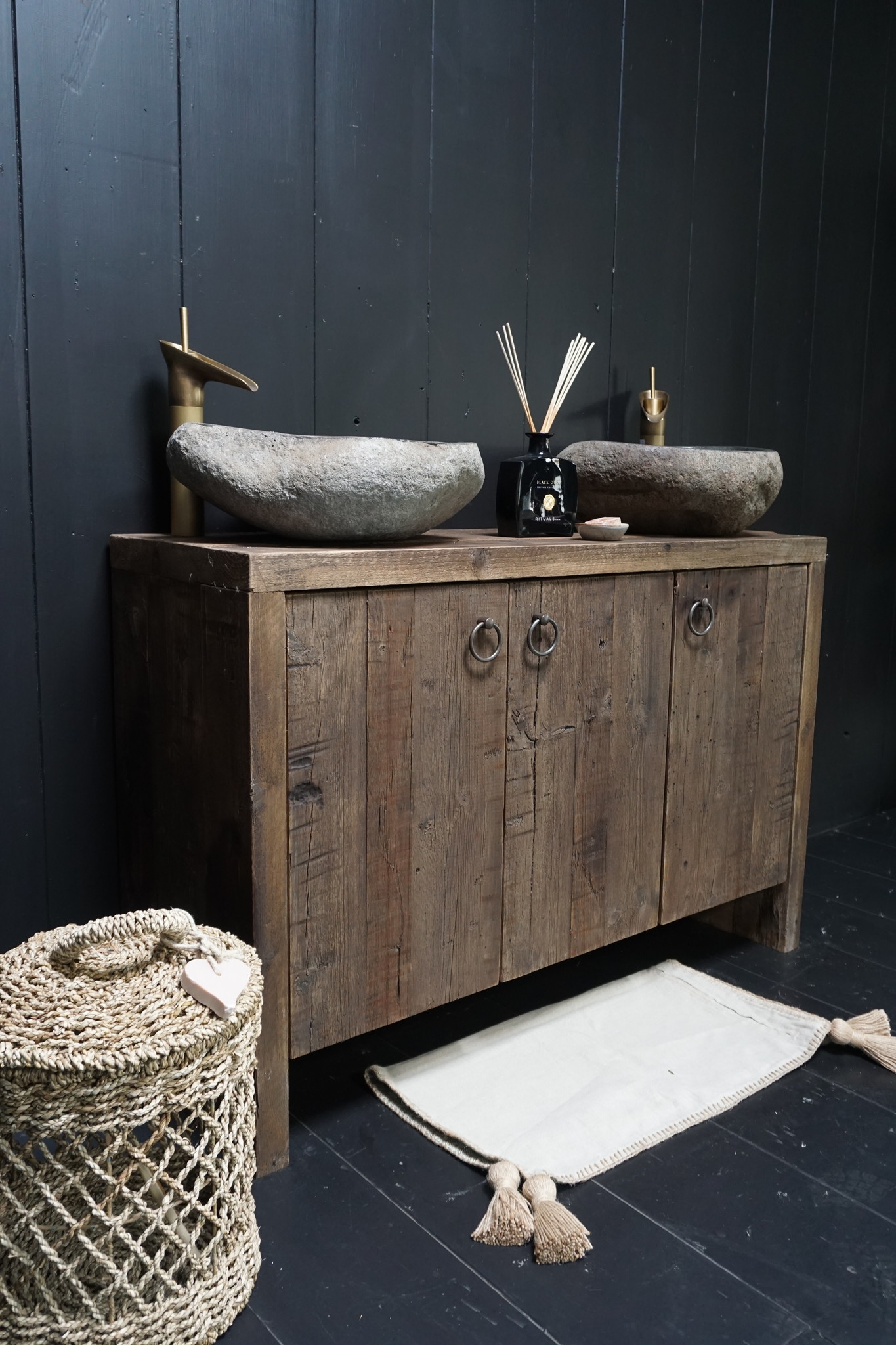 Rene Houtman Badkamermeubel Bert Oud Hout Wagonplanken – Kies Afmeting