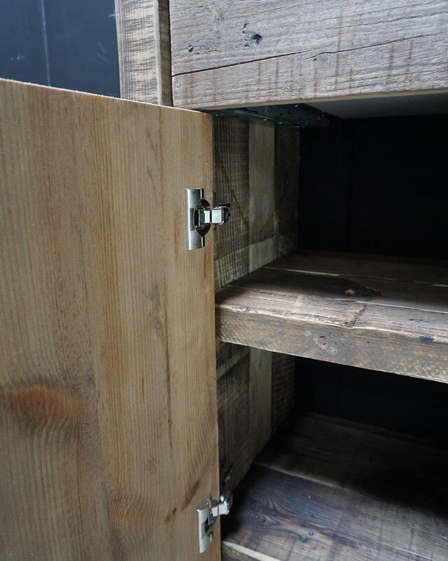 Rene Houtman Badkamermeubel Henri Oud Hout 2-deurs 1lade - L80xH90