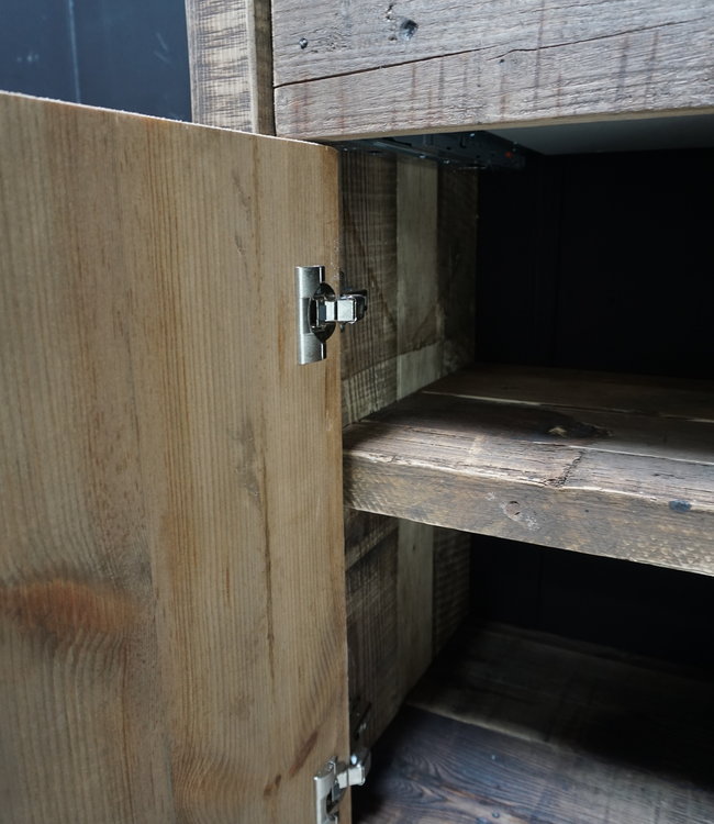 Rene Houtman Badkamermeubel Henri Oud Hout 2-deurs 1lade - L80xH90