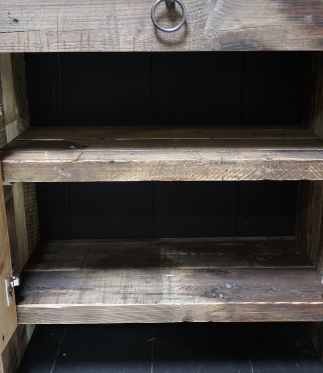 Rene Houtman Badkamermeubel Henri Oud Hout 2-deurs 1lade - L80xH90