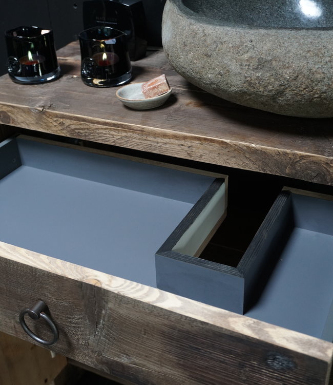 Rene Houtman Badkamermeubel Henri Oud Hout 2-deurs 1lade - L80xH90