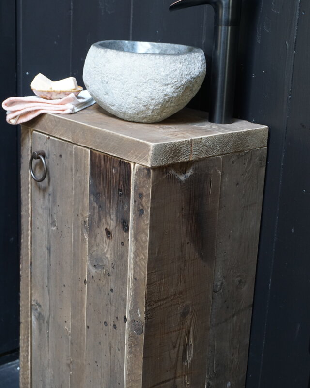 Rene Houtman Toiletmeubel Jur Oude Wagondelen H90xB40 cm