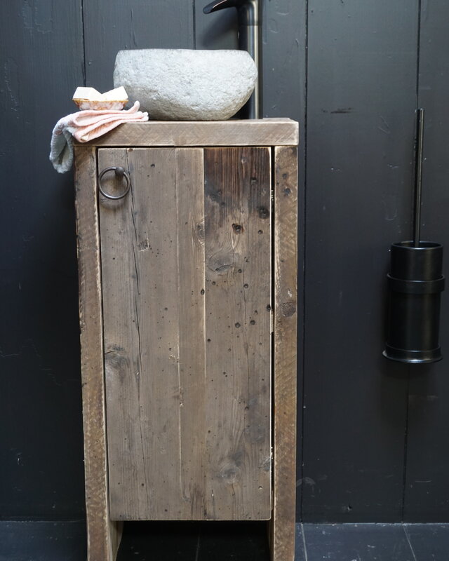 Rene Houtman Toiletmeubel Jur Oude Wagondelen H90xB40 cm