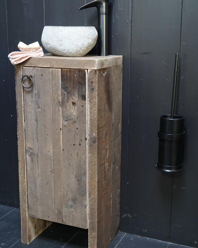 Rene Houtman Toiletmeubel Jur Oude Wagondelen H90xB40 cm