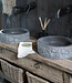 Rene Houtman Hardstenen Waskom Rond Steen gekapt - L40 cm