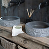 Rene Houtman Hardstenen Opzetwastafel Rond - L40 cm Rene Houtman Hardstenen Opzetwastafel Rond - L40 cm