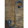 Glashaak/waxinelichthouder Antraciet 29 cm