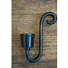 Hangkandelaar/glashaak Zwart 13 cm
