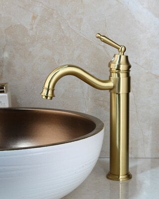 Rene Houtman Opzetkraan Geborsteld Goud H335 mm