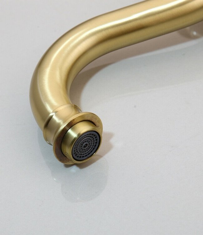 Rene Houtman Opzetkraan Geborsteld Goud H335 mm