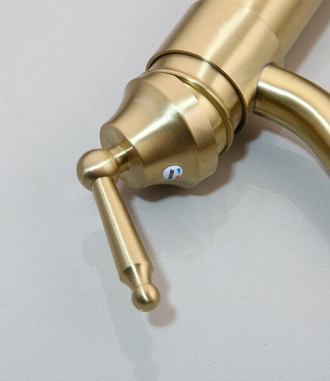 Rene Houtman Opzetkraan Geborsteld Goud H335 mm