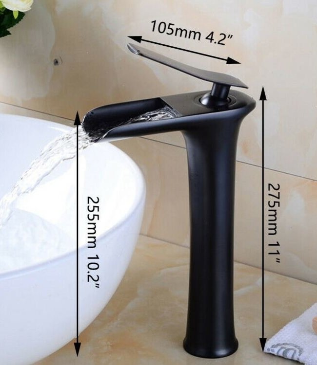 Rene Houtman Zwarte Watervalkraan - H27,5 cm