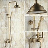 Nostalgische Bronzen Regendouche - Met Handdouche