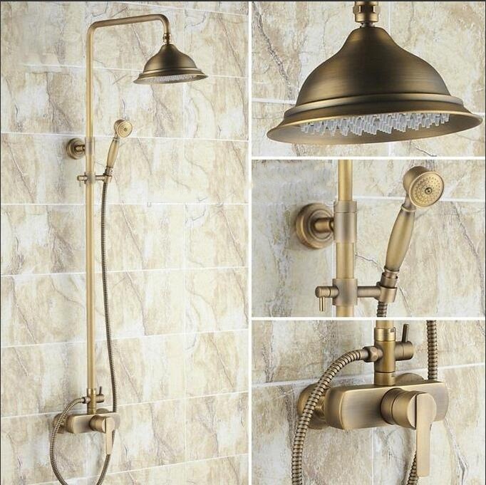 Rene Houtman Nostalgische Bronzen Regendouche - Met Handdouche