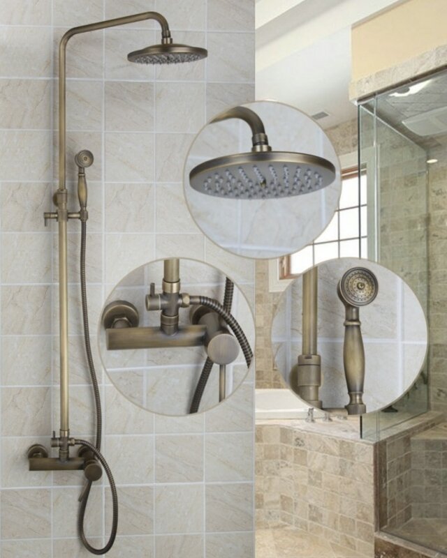 Rene Houtman Bronzen Opbouw Douche - Met Handdouche