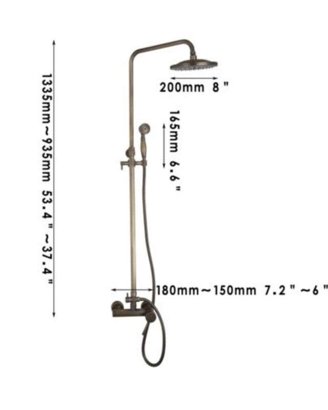 Rene Houtman Bronzen Opbouw Douche - Met Handdouche