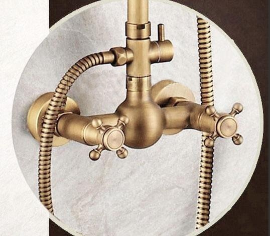 Rene Houtman Bronzen Nostalgische Douche-set - Met Handdouche