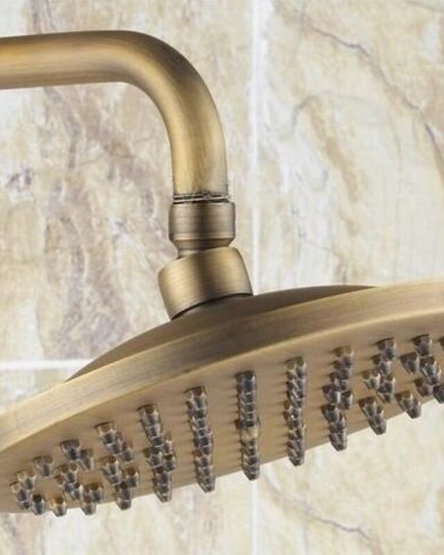 Rene Houtman Bronzen Nostalgische Douche-set - Met Handdouche