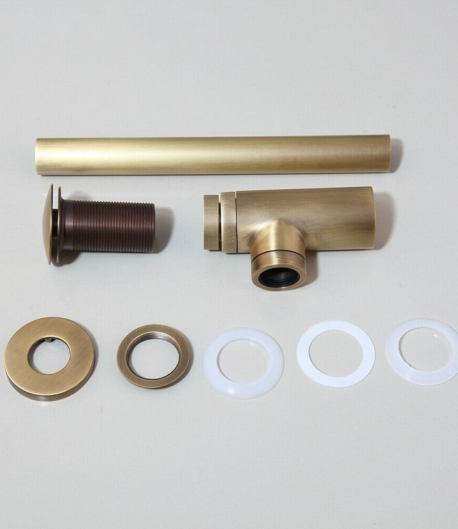 Rene Houtman Bronzen Sifon - Met Pop-up Afvoer