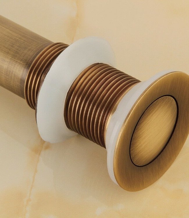 Rene Houtman Bronzen Afvoerplug - Zonder Overloop