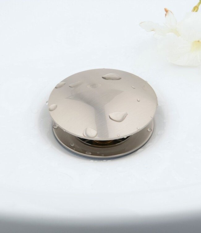 Rene Houtman Geborsteld Nikkel Afvoerplug - Inclusief Overloop