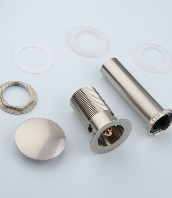 Rene Houtman Geborsteld Nikkel Afvoerplug - Inclusief Overloop