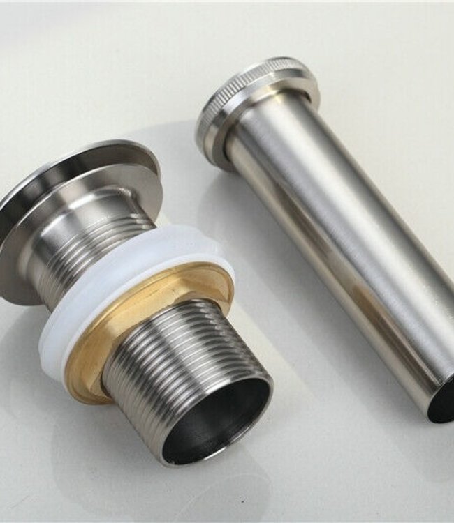 Rene Houtman Geborsteld Nikkel Pop-Up Afvoerplug - Zonder Overloop